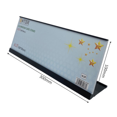 Bảng thông tin để bàn nhôm Enter AL37 300x100mm, Biển chức danh, Bảng tên để bàn, Kệ chức vụ