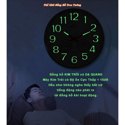 Đồng Hồ EASTAR KIM TRÔI Viền Mỏng Số nổi 3D có DẠ QUANG và NHIỆT ẨM KẾ Tự Động – Tặng Pin Maxell - Bảo Hành 1 Năm