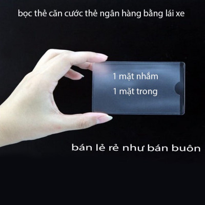 Combo 30 Túi Đựng Thẻ Căn Cước Công Dân, Thẻ ATM 1 Mặt Nhám, 1 Mặt Trong