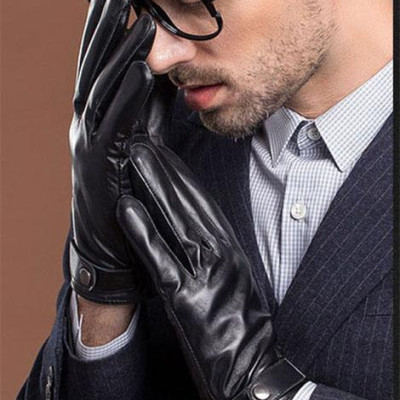 Găng tay nam da cừu BHY8791 Bao tay da thật nam. Lót lông giữ ấm, cán gió, chống ngấm nước. Hàng chính hãng