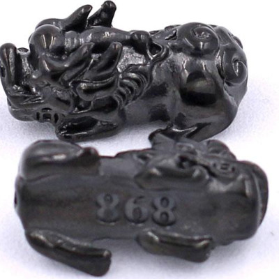 Vòng tay chuỗi hạt Thạch Anh Nâu Xanh size 8 ly, 10 ly, 12 ly - Vòng tay Tỳ Hưu Đôi inox đen VTAXCTHHEV8 - hợp mệnh Mộc, mệnh Hỏa