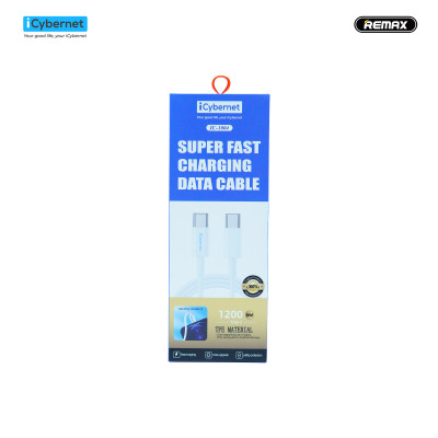 Cáp sạc siêu nhanh PD 100W iCybernet IC-1004 C to C chiều dài 1,2m - Hàng chính hãng
