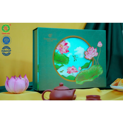 Bộ Hộp Bánh Trung Thu Lộc Phúc - Thành Long - 6 Bánh 1 Trứng 