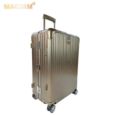 Vali hợp kim nhôm nguyên khối MS1104 nhãn hiệu Macsim cao cấp màu ti-gold , màu đen  cỡ 26 inches