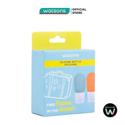 Bộ 2 Chai Rỗng Silicone Watsons 60ml 2pcs