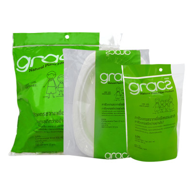 Combo Party 02 (1 gói Ly 260ml; 1 gói Dĩa Oval 6.5 in; 1 gói Tô 500ml) - Bao Bì Gracz Từ Bã Mía