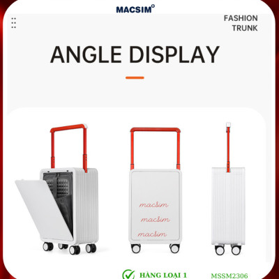 Vali cao cấp Macsim SMLV2306 cỡ 20 inch màu trắng - Hàng loại 1