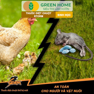 Thuốc Diệt Chuột Greenhome, Storm, Sinh Học Thế Hệ Mới, Tận Gốc, Cả Tổ, An Toàn Với Người, Vật Nuôi