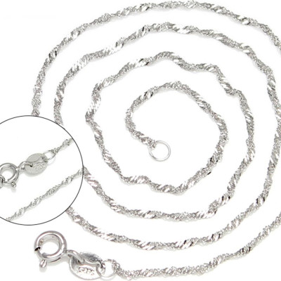 Dây chuyền bạc trắng dạng xoắn - Ngọc Quý Gemstones