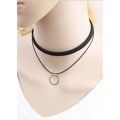 Vòng cổ choker tattoo V56 phối hình tròn