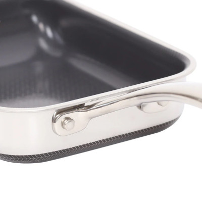 [Hàng chính hãng-iMat hybrid] Chảo chiên  trứng vuông 15cm iMat Hybrid, chống dính gốm Ceramic đen 