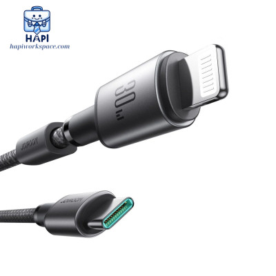 Cáp sạc bọc dù C to L hàng chính hãng Joyroom, nam châm cố định