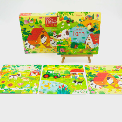 BỘ GHÉP HÌNH + SÁCH CHO BÉ -Book and 3 Jigsaws: On the Farm
