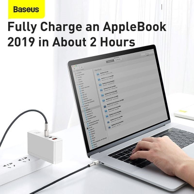 Cáp sạc siêu nhanh 100W truyền dữ liệu Baseus Cafule Series Metal Data Cable Type-C to Type-C (100W) - Hàng Chính Hãng