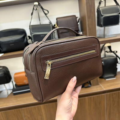 Clutch Ví Cầm Tay Túi Xách Nam GENCE RB15 Chất Liệu Da Bò Khóa Vân Tay Cao Cấp Màu Nâu