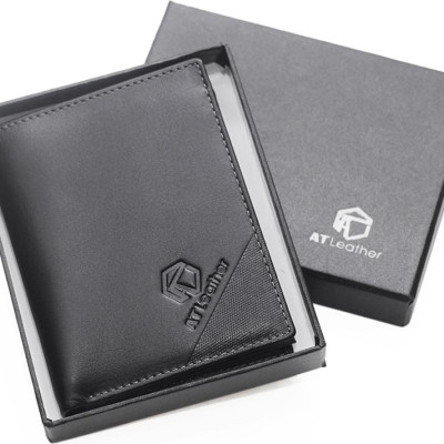 Ví Da Nam AT Leather 051 (11.5 x 9.5 cm) - Đen
