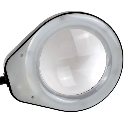 Kính lúp để bàn có đèn TERINO DE-78B (phóng đại 10X và 20X, Led, màu đen) - Hàng chính hãng