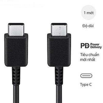 Dây sạc siêu nhanh Type C to Type C hỗ trợ sạc siêu nhanh cho các dòng điện thoại Samsung và các dòng máy dùng cổng sạc Type C