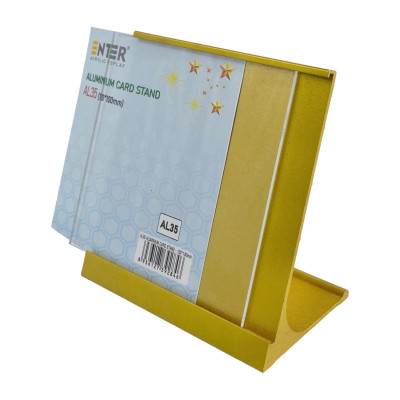 Bảng thông tin để bàn nhôm Enter AL35 100x100mm, Khung thông tin sản phẩm, Khung bảng giá, Kệ trưng bày để bàn