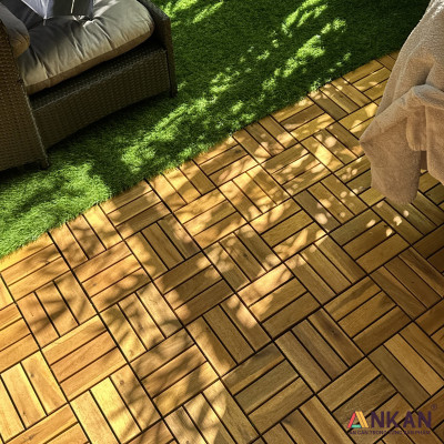 Vỉ Cỏ Nhân Tạo Thương Hiệu ANKAN, Kết Hợp Với Vỉ Gỗ Lót Sàn Để Lót Ban Công, Sân Vườn, Phòng Tập Gym, Khu Resort, Cỏ Nhân Tạo Loại Tốt, An Toàn Cho Trẻ Nhỏ, Hàng Xuất Khẩu (1 Vỉ)