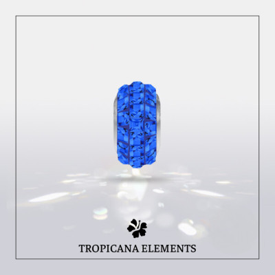 Lắc Tay Tropicana Phối Charm Swarovski Pha Lê Màu Xanh Dương