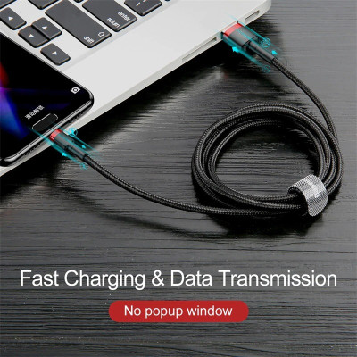 Cáp sạc nhanh 3A Baseus Cafule kết nối Type-C truyền dữ liệu cho Android dài 100CM - Hàng chính hãng
