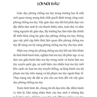 Cẩm Nang Phòng Chống Ma Tuy Học Đường Cho Học Sinh Trung Học Phổ Thông