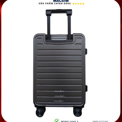 Vali cao cấp Macsim SMLV2230 cỡ 20 inch màu xám/ ghi- Hàng loại 1
