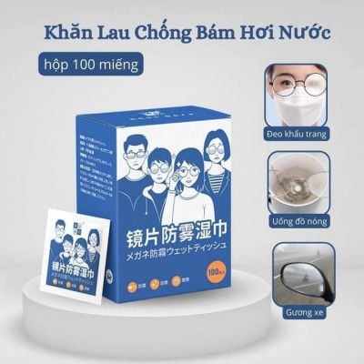 Set 3 hộp khăn Lau Mắt Kính Nano, lau laptop, máy tính - Miếng Giấy Lau Kính, Điện thoại, máy ảnh Chống Bám Hơi Nước Sạch Vân Tay Bụi Bẩn- Chính Hãng 