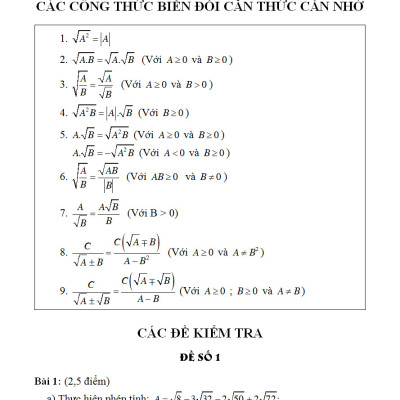 Bí Quyết Đạt Điểm 10 Kiểm Tra Định Kỳ Toán 9