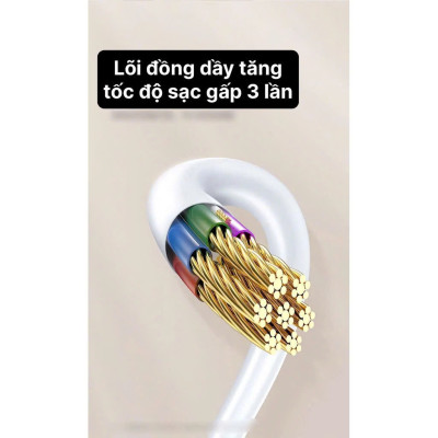 Dây sạc LI-TOP LX33 chân L (hộp giấy), dòng điện 5V- 3A, Kim Ánh cho dùng thử 30 ngày, hàng chính hãng 