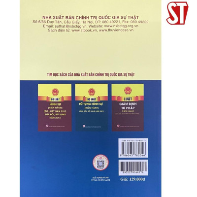 Sách - Cẩm Nang Hướng Dẫn Thực Hành Đại Diện Tranh Tụng Trong Vụ Án Hình Sự (Dành Cho Sinh Viên, Học Viên) - NXB Chính Trị Quốc Gia