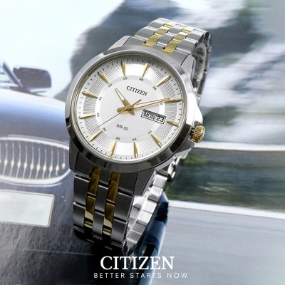 Đồng Hồ Nam Citizen Dây Thép Không Gỉ BF2018-52A  - Mặt Trắng