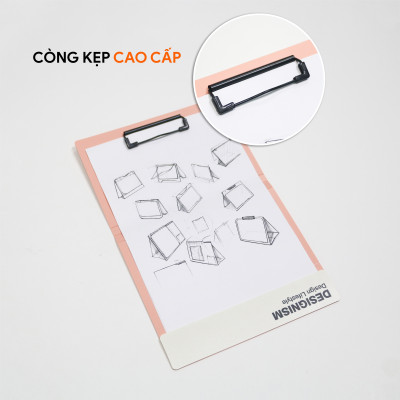 Bìa kẹp trình ký Designism gấp gọn kẹp tài liệu AO+ kích thước A4 cao cấp giúp sắp xếp giấy tờ DB684
