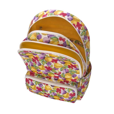 Cath Kidston - Balo Pocket Backpack Small Painted Fruit - 1002188 - Warm Cream