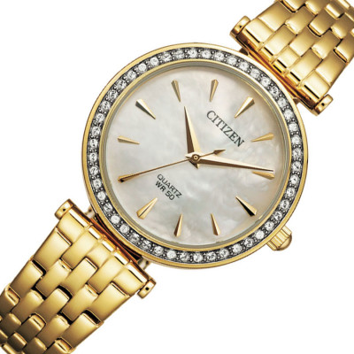 Đồng Hồ Nữ Citizen Đính Đá Swarovski Dây Thép Không Gỉ ER0212-50Y - Mặt Xà Cừ