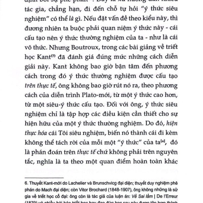 Tính Siêu Việt Của Tự Ngã - Phác Thảo Một Mô Tả Hiện Tượng Học