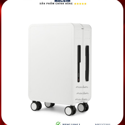 Vali cao cấp Macsim SMLV2301 cỡ 20 inch màu trắng- Hàng loại 1