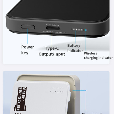 Pin sạc dự phòng không dây kèm giá đỡ điện thoại Rockspace P83 5000mAh sạc nhanh 15W - Hàng chính hãng bảo hành 12 tháng