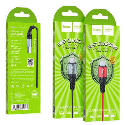 Cáp sạc bọc dù hoco x38 New Micro usb 2.4a dây dài 1m cho andoird giao mầu ngẫu nhiên - hàng chính hãng