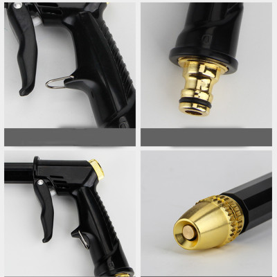 Bộ dây và vòi xịt rửa xe tưới cây tăng áp thông minh 810-2576 (dây trắng-cút nối đen)