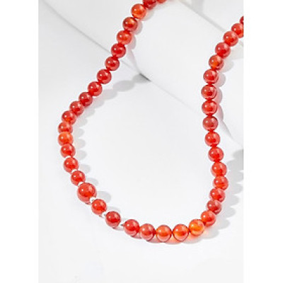 Vòng cổ đá mã não đỏ Ngọc Quý Gemstones