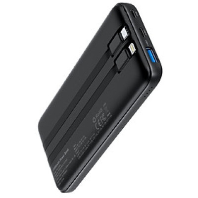 Pin dự phòng Choetech B654 dung lượng 10.000mAh 22.5W  tích hợp 2 cáp sạc Type C và L ( hàng chính hãng)