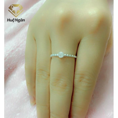 Nhẫn bạc Ý 925 Huệ Ngân - Chiếc vòng cầu hôn RR1348
