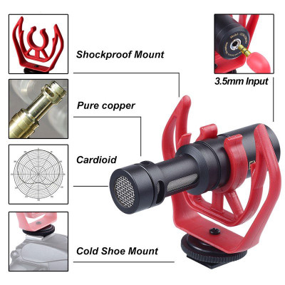 Lensgo LYM-DMM1 - Micro Condenser Thu Âm Cho Máy Ảnh, Điện Thoại, Hướng Thu Cardioid - Hàng Chính Hãng