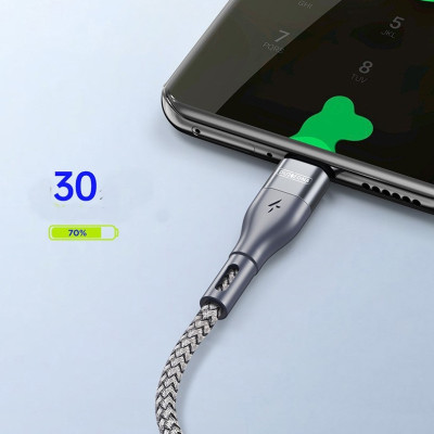 Cáp sạc nhanh siêu bền Dux Ducis PD 65W Cổng Type C to Type C dây dù_ Hàng chính hãng