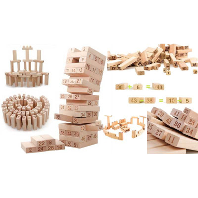 Đồ Chơi Rút Gỗ Cỡ Lớn Cao Cấp Loại Lớn Kèm 4 Con Súc Sắc Cho Bé