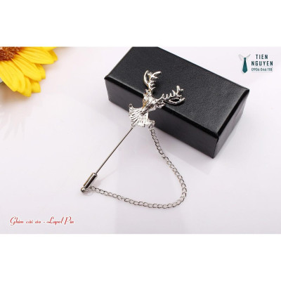 Ghim cài áo huou que có bờm - ghim cài vest cưới