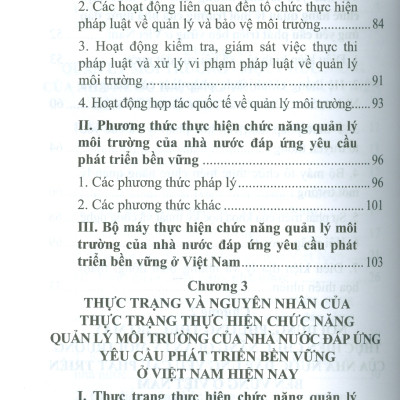 Chức Năng Quản Lý Môi Trường Của Nhà Nước Đáp Ứng Yêu Cầu Phát Triển Bền Vững Ở Việt Nam (Sách chuyên khảo) - TS. Bùi Xuân Phái