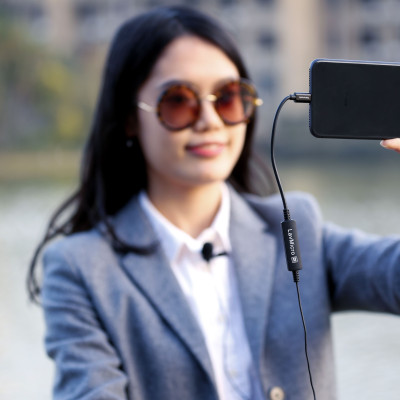Micro Thu Âm Cài Áo Saramonic LavMicro UC Để Phỏng Vấn, Livestream, Podcast cho Điện thoại Android/ Cổng Usb-C - Hàng Chính Hãng
